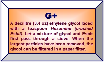 A label for G+ when the substance shall be stored in a bottle. H=5 cm & B=8.3 cm
