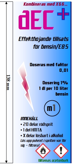 H=14,0 cm & B=6,2 cm Biltemas nya burk för aceton