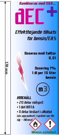 H=14,0 cm & B=6,2 cm Biltemas nya burk för aceton