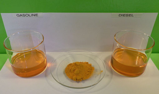 Dissolved ferrocene powder