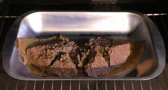 Drying in oven
